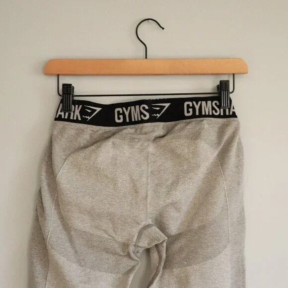 Gymshark Women's‎ Small Grey Two-Tone Flex Seamless Activewear Stretch Leggings - Picture 5 of 9